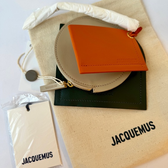 NWT Jacquemus 3 Piece Leather Wallet Le Porte Rond Carre Trio Cardholder Multi - Picture 7 of 16